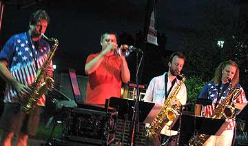 Jim Harney playing saxophone